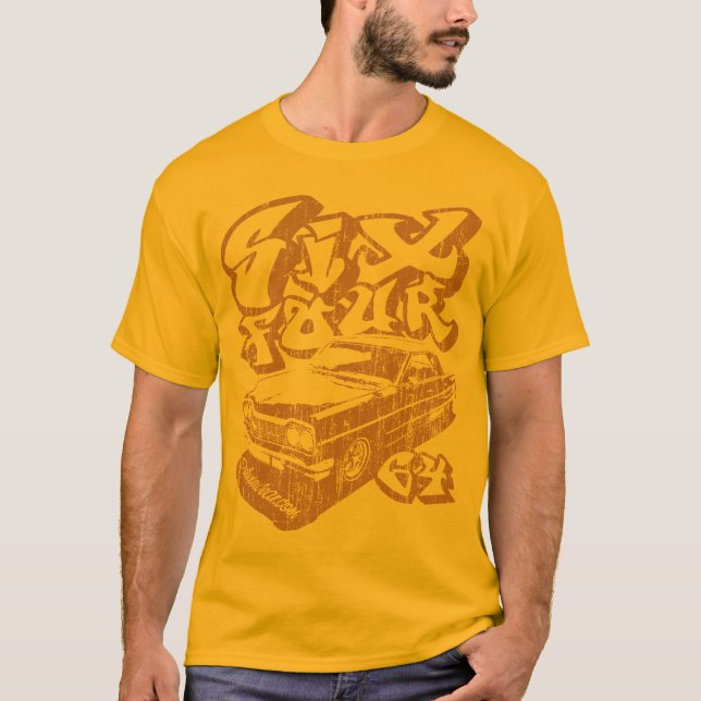 Camiseta Seis quatro (ouro vintage) (Frente)