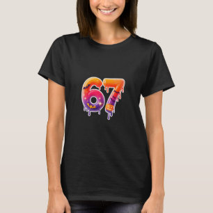 Camiseta Seis Sete 67 6 7 Design de Meme Sorvete Divertido