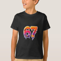 Seis Sete 67 6 7 Design de Meme Sorvete Engraçado 