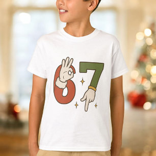 Camiseta Seis Sete 67 6 7 Natal Papai Noel Elfo Meme