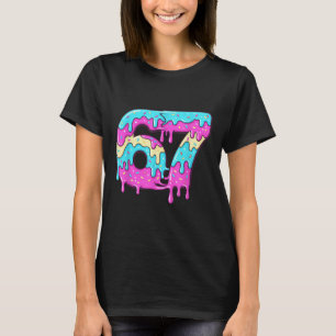 Camiseta Seis Sete 67 Meme Gotejante Número 67 Sorvete