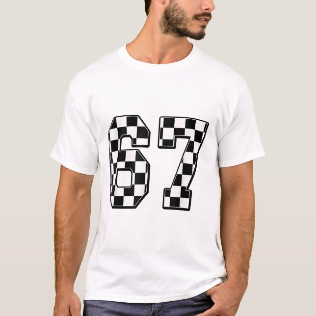 Camiseta Seis Sete 67 Meme Número 67  (Frente)