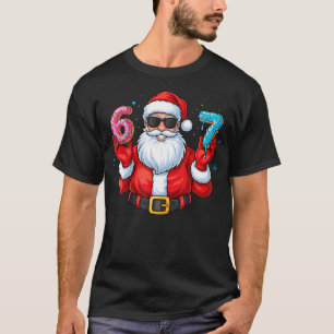 Camiseta Seis Sete 67 Meme Papai Noel 67 Sorvete Gotejament