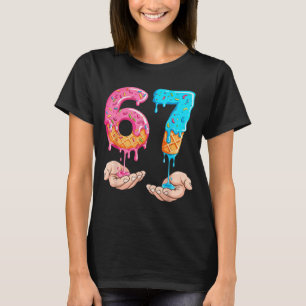 Camiseta Seis Sete 67 Meme Sorvete Gotejamento Engraçado