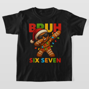Camiseta SEIS SETE 67 Natal Bruh Gingerbread Dabbing Engr