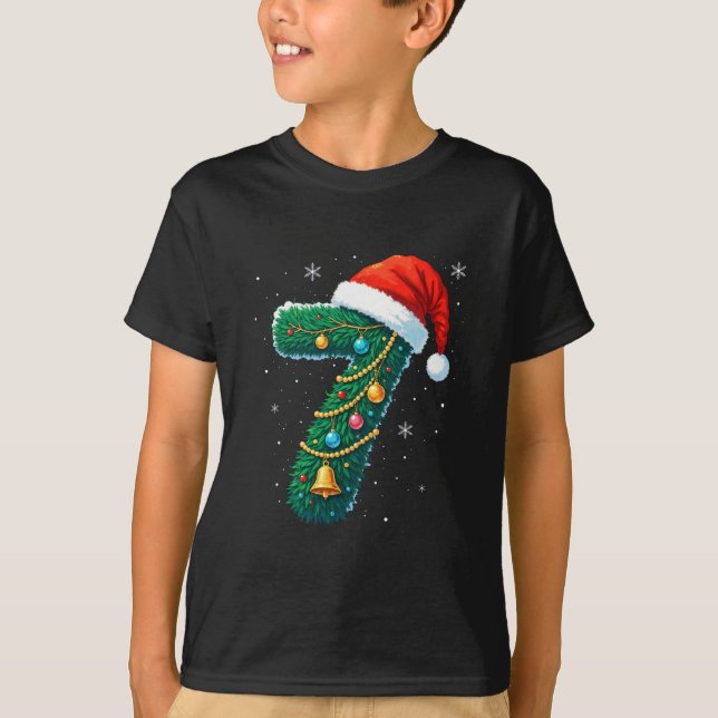 Camiseta Seis Sete 6 7 Design de Meme de Natal para Casais  (Frente)