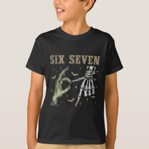 Camiseta Seis Sete 6 7 Halloween 67 Assustador Monstro Esqu