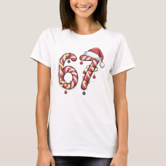 Camiseta Seis Sete (6-7) Meme de Cana de Açúcar Natal Viral