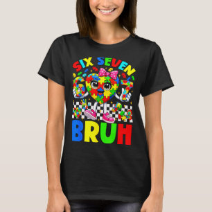 Camiseta Seis sete bruh 6 7 puzzle coração 67 consciência d