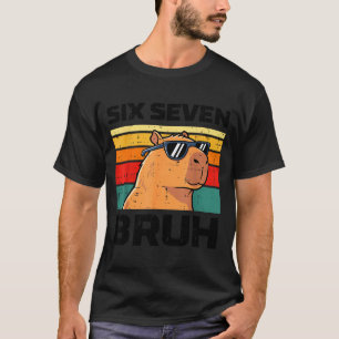 Camiseta Seis sete bruh capivara engraçado 67 6 7 meme cria