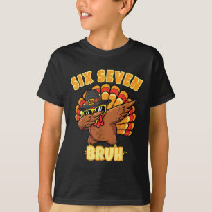 Camiseta Seis Sete Bruh Dabbing Peru Dia de Ação de Graças