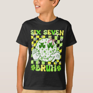Camiseta Seis Sete Bruh Engraçado 67 Meme Dia De São Patríc