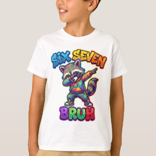 Camiseta Seis Sete Bruh, Guaxinim Engraçado Fazendo Dab 67