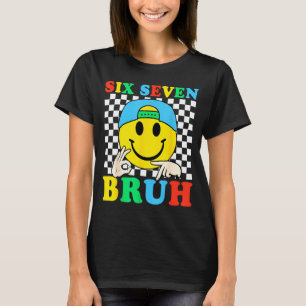 Camiseta Seis Sete Bruh Meninos 67 Meme Gen Alpha Gíria 6 7