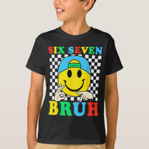Camiseta Seis Sete Bruh Meninos 67 Meme Geração Alpha Gíria