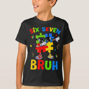 Camiseta Seis sete bruh quebra-cabeça de conscientização so