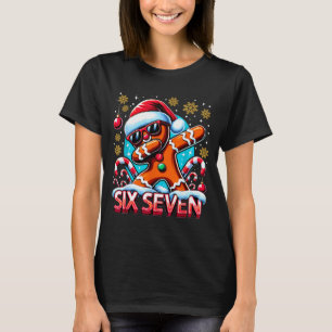 Camiseta Seis Sete Design de Natal de Pão de Mel Engraçado 