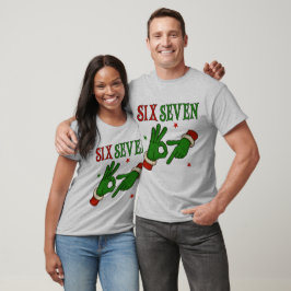 Camiseta Seis Sete Grinch Mão Sinal OK Natal Moderno 