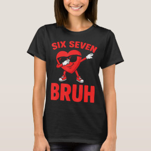 Camiseta Seis sete mano fazendo dab com o coração do dia do