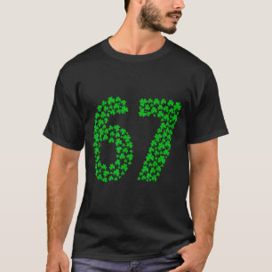 Camiseta Seis Sete Meme 67 Dia de São Patrício Trevos Homen