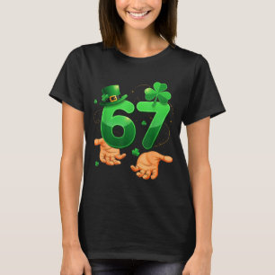 Camiseta Seis Sete Meme 67 Dia de São Patrício Trevos Homen
