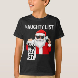Camiseta Seis Sete Meme Divertido Natal Lista Travessa Cria