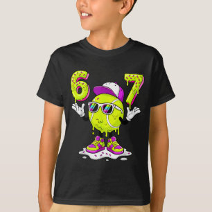 Camiseta Seis Sete Meme Tênis Sorvete Gotejamento 67 Para C