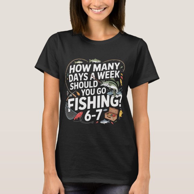 Camiseta Seis Sete Pescador Resposta â€“ Quantos Dias Dever (Frente)