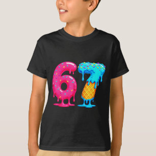 Camiseta Seis Sete Sorvete Drip Legal Meme 67 Número Divert