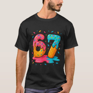 Camiseta Seis Sete Sorvete Drip Legal Meme 67 Número Divert