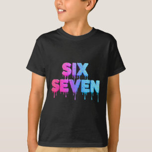 Camiseta Seis Sete Sorvete Gota Geração Alpha Gíria 6 7 Ten
