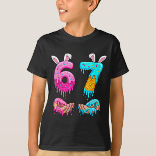 Camiseta Seis Sete Sorvete Gotejamento Crianças Juventude D