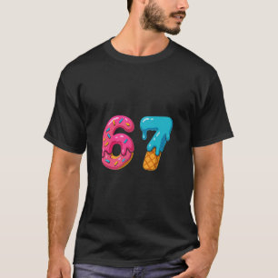 Camiseta Seis Sete Sorvete Gotejamento Meme 67 Esporte Tend