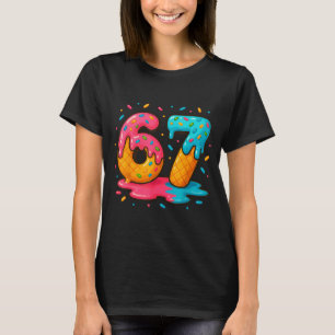 Camiseta Seis Sete Sorvete Pingando Meme Legal 67 Número Di