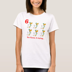 Camiseta Seis Um-colocações dos gansos