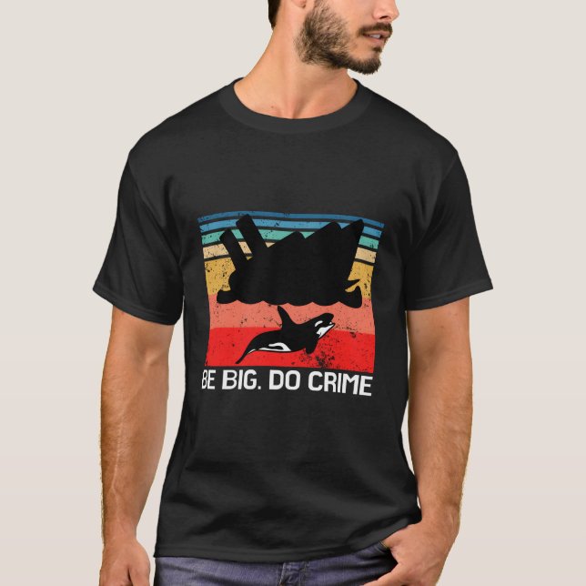 Camiseta Seja a baleia assassina Orca a atacar iates (Frente)