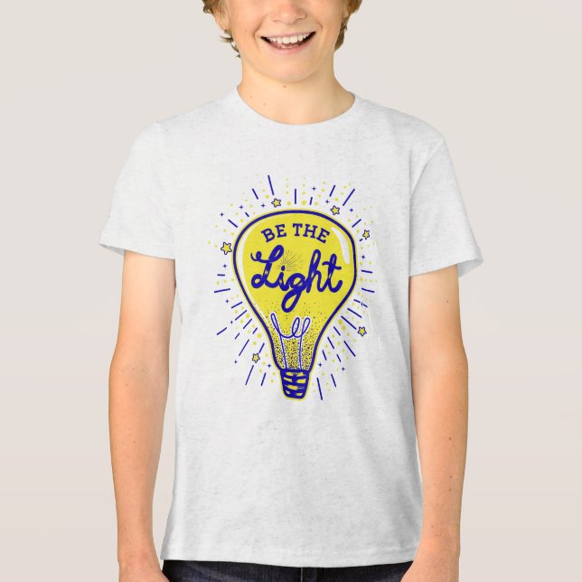 Camiseta Seja A Luz Leve Do Cartoon (Frente)