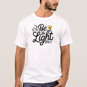 Camiseta Seja A Luz Mateus 5 14 Versículo Bíblico Cristão 