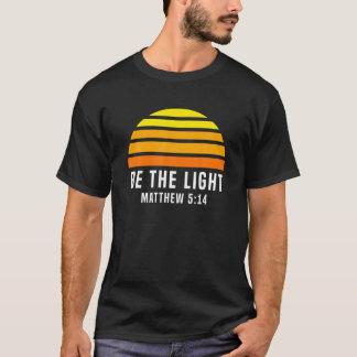 Camiseta Seja A Luz Matthew 5:14 Christian Retro Vintage