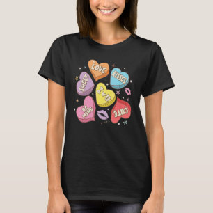 Camiseta Seja a minha conversa corações XOXO Dia de os namo
