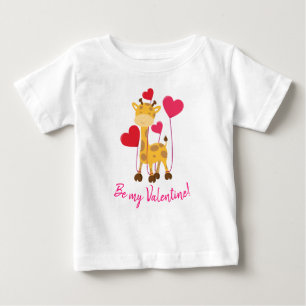 Camiseta Seja a minha girafa Namorados com balões