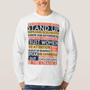Camiseta Seja A Mudança Que Você Deseja Ver Feministas Dire