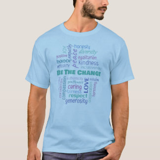 Camiseta Seja a nuvem de palavras positiva de mudança