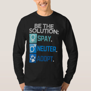 Camiseta Seja a Solução Esterilize Castrar Adote Animal