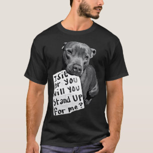 Camiseta Seja A Voz Para Os Pitbulls E Os Resgate