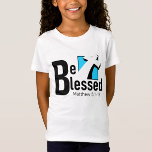 Camiseta Seja Abençoado Com Raparigas Cruzadas E Escrituras