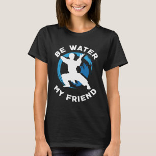 Camiseta Seja água meu amigo Aikido Karate Jiu Jitsu