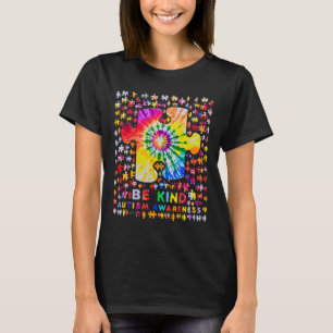 Camiseta Seja Amável Puzzle Tie Dye Conscientização do Auti