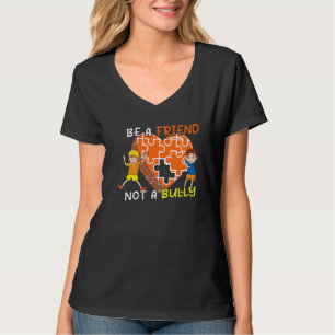 Camiseta Seja Amigo Não Valentão Puzzle Bondade Dia da Unid
