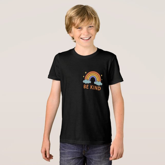 Camiseta "Seja Bastante Arco-Íris - Design de Cotação Posit (Frente Completa)